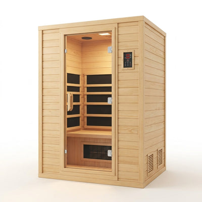Infrared Sauna Built for Daily Wellness, European Aspen Wood, 905W Low EMF, Bluetooth Speakers