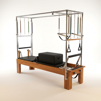 Pilates Reformer Kit Designed for Full-Body Training, Premium Maple Frame, Jump Board, Adjustable Resistance