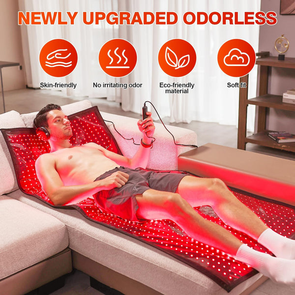 Red Light Therapy for Body, 660Nm & 850Nm Infrared Light Mat for Home Use