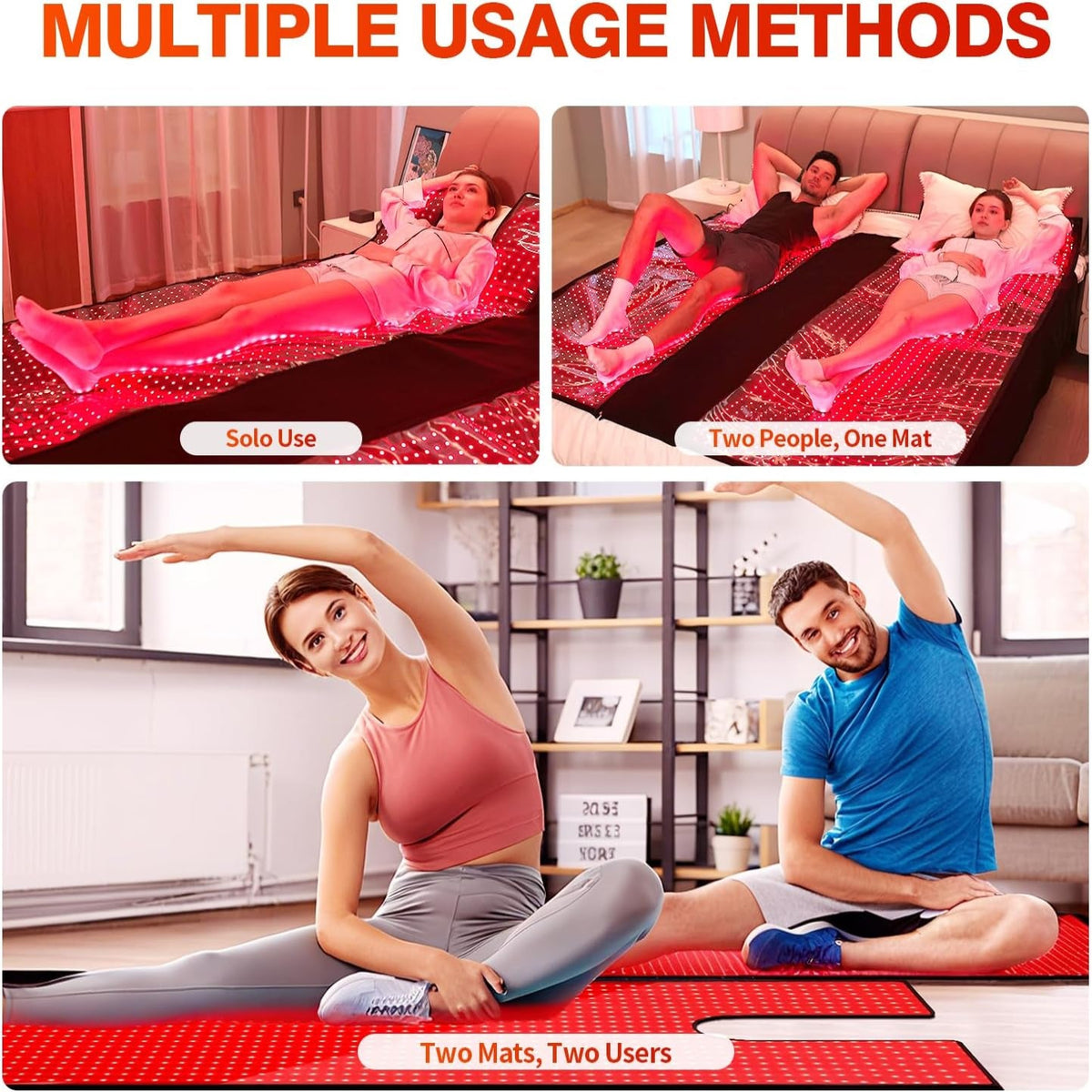 Red Light Therapy for Body, 660Nm & 850Nm Infrared Light Mat for Home Use