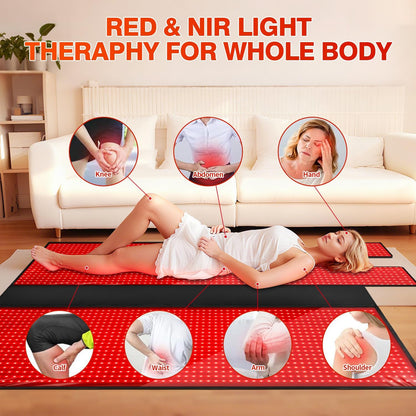 Red Light Therapy for Body, 660Nm & 850Nm Infrared Light Mat for Home Use