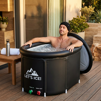 Inflatable Ice Bath Tub for Athletes – 216-Gallon Cold Plunge Tub with Insulated Lid, Full-Body Stretch Design, Insulated & Water Chiller Compatible, Portable for Indoor & Outdoor Recovery — Lifestyle