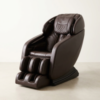 Jin Espresso Synthetic Leather SL Track Massage Chair — Studio Shot