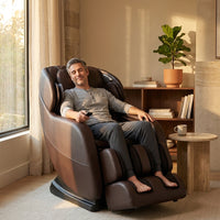 Jin Espresso Synthetic Leather SL Track Massage Chair — Lifestyle