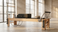 Pilates Reformer Kit, Deluxe Premium Maple Machine with Reformer Box, Jump Board & Adjustable Resistance, Smooth Glide for Home or Studio — Lifestyle