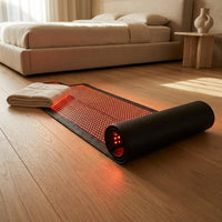Red Light Therapy Mat for Full Body, 76.8'' X 33.4'' Red Light Therapy Blanket, 1370 (660Nm & 850Nm) Leds for Home Use, 3 Modes & Adjustable Timer, Premium Leather — Studio Shot