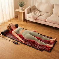 Red Light Therapy Mat for Full Body, 76.8'' X 33.4'' Red Light Therapy Blanket, 1370 (660Nm & 850Nm) Leds for Home Use, 3 Modes & Adjustable Timer, Premium Leather — Lifestyle