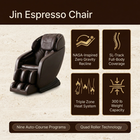 Zero Gravity Massage Chair Designed for Deep Restoration, SL-Track System, Quad Roller Technology, Heat Therapy — Results & Stats