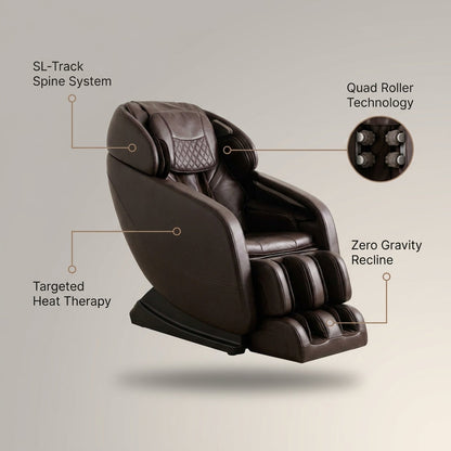 Massage Chair Built for Deep Restoration, Zero Gravity Recline, SL-Track System, Quad Roller Technology, Heat Therapy