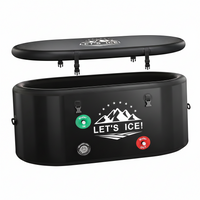 Inflatable Ice Bath Tub Designed for Athletes, 216 Gallon Capacity, Insulated Lid, Chiller Compatible