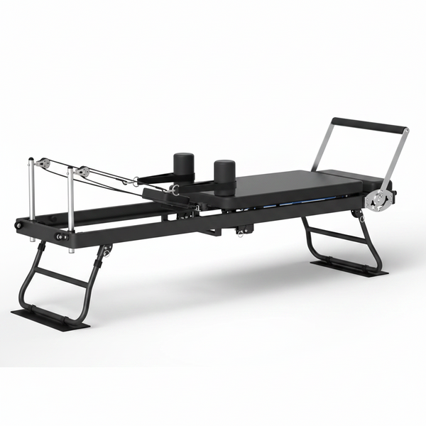 Foldable Pilates Reformer for Home Use Pilates Reformer Machine with Adjustable Resistance Bands Space-Saving Pilates Machine for Core Strength&Full Body Workout