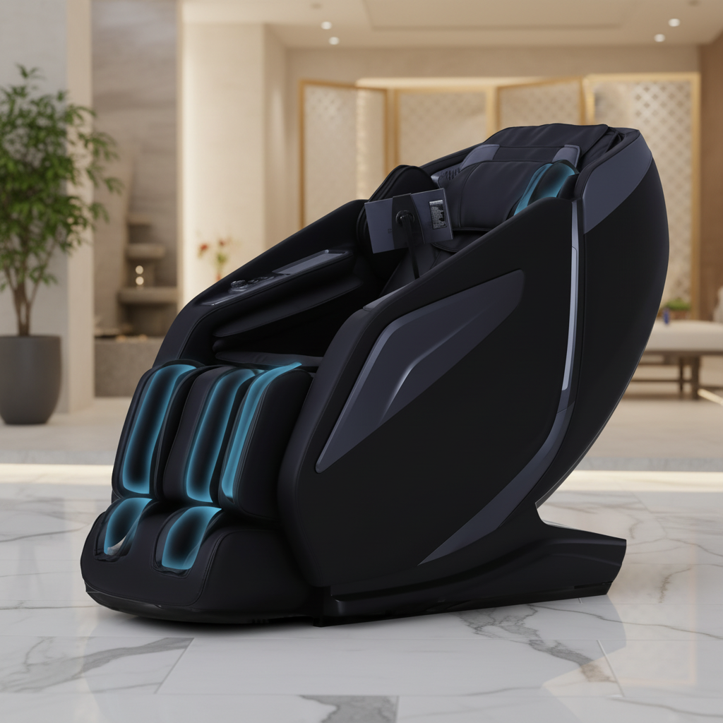 4D Massage Chair: Full Body Zero Gravity Massage Chair Full Body SL Track Chair Massage Black