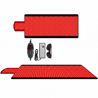 Red Light Therapy Mat for Full Body, Red Light Therapy Blanket, 2 in 1 Leds (660Nm & 850Nm) for Home Use, 3 Modes & Adjustable Timer, 76.8'' X 33.4''